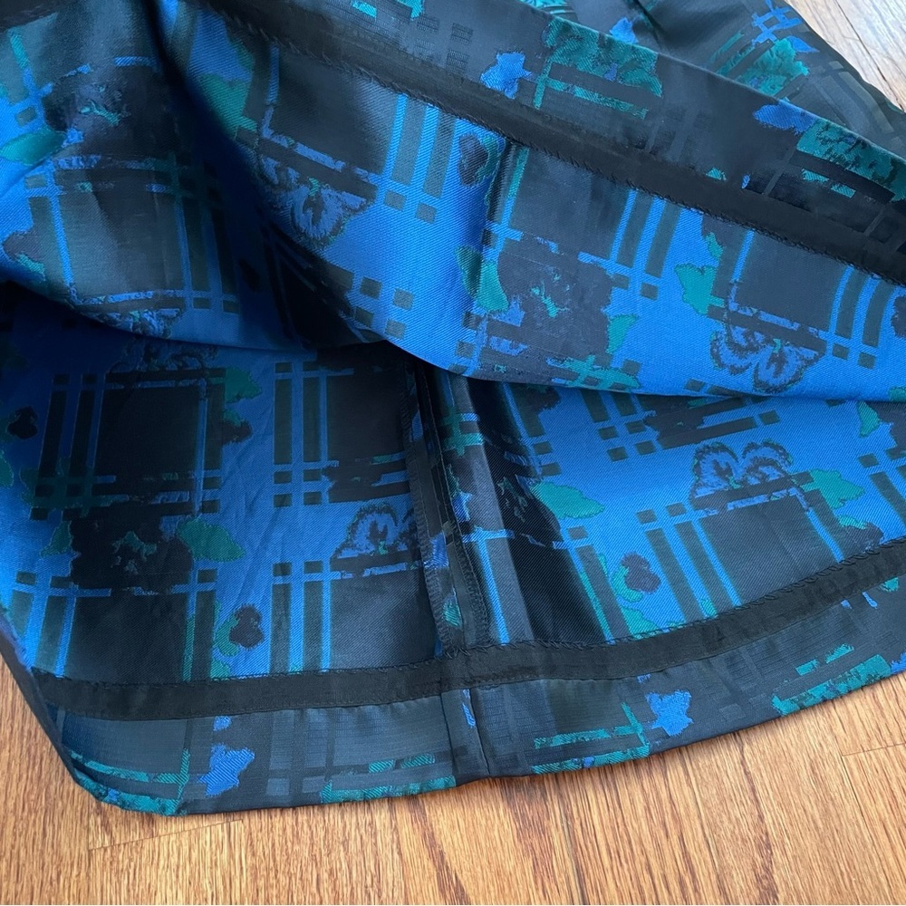 J. Crew Plaid Jacquard Holiday Metallic A line Skirt size 0 - Picture 9 of 13